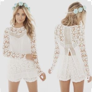 Sabo Skirt Runaway White Tunic Top Size 4